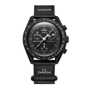 ساعت مچی عقربه‌ای کوارتز امگا سواچ مدل Mission to the Moon phase new Moon