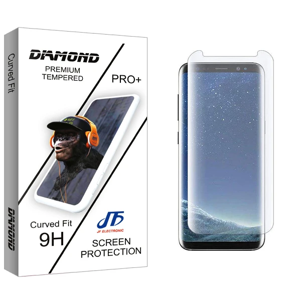 محافظ صفحه نمایش جی اف مدل Diamond UV مناسب برای گوشی موبایل سامسونگ Galaxy S8 Plus
