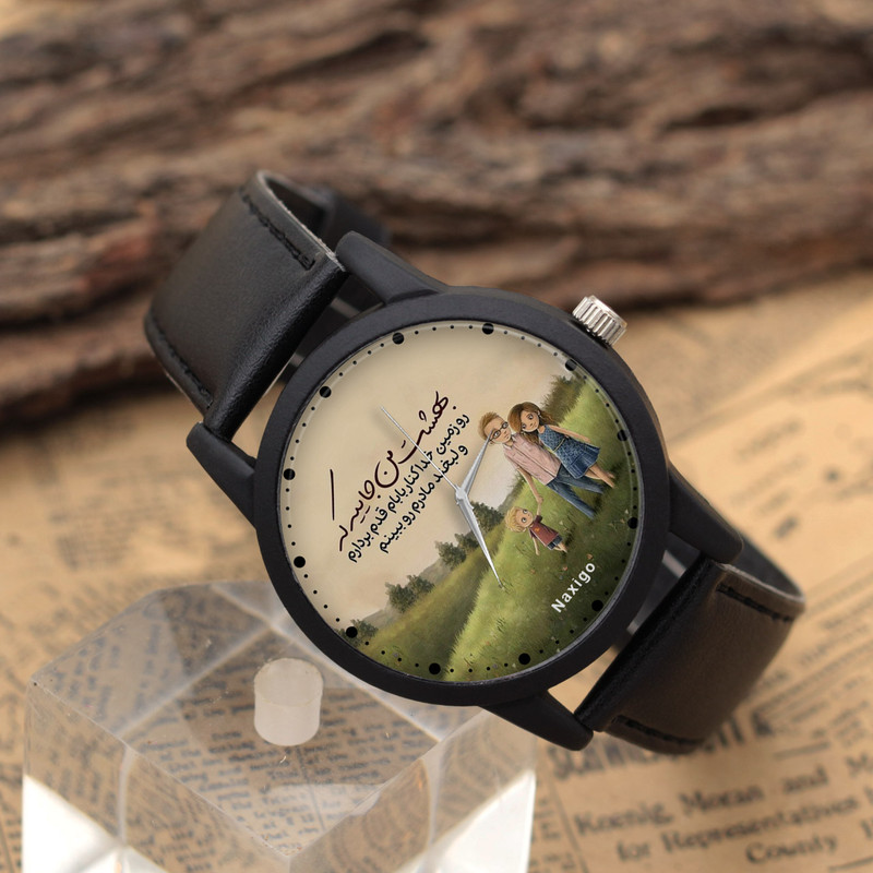 ساعت مچی عقربه ای ناکسیگو مدل پدر و مادر کد LF12560