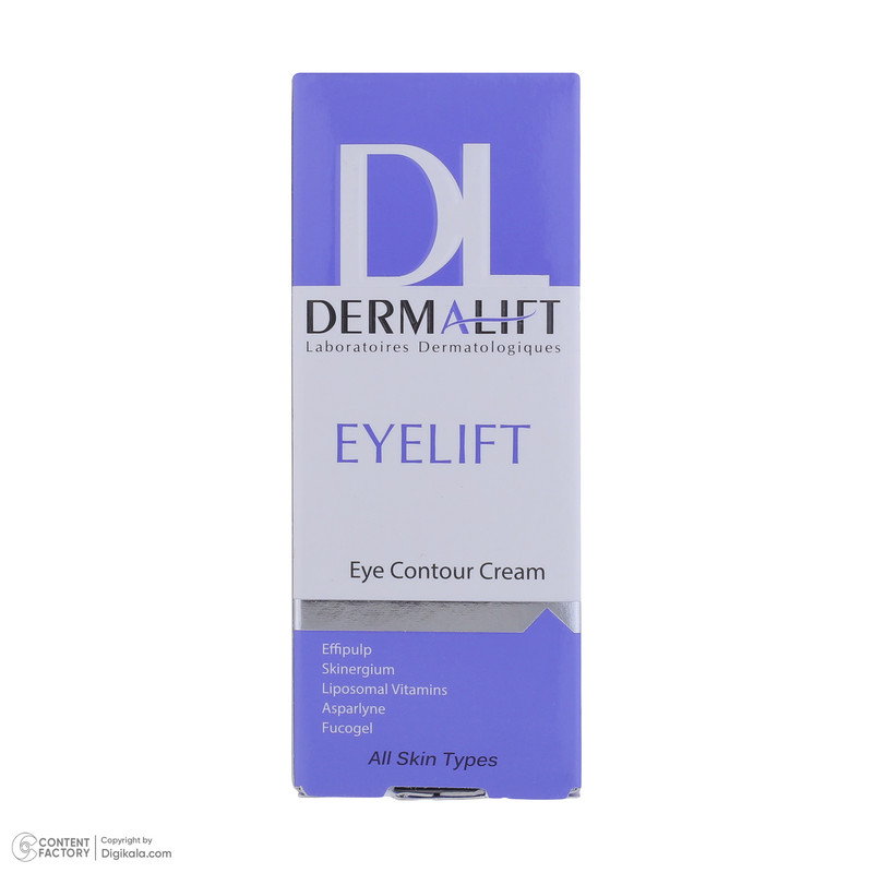 کرم رطوبت‌رسان دور چشم درمالیفت مدل Eyelift Eye Contour مناسب انواع پوست حجم 20 میلی لیتر
