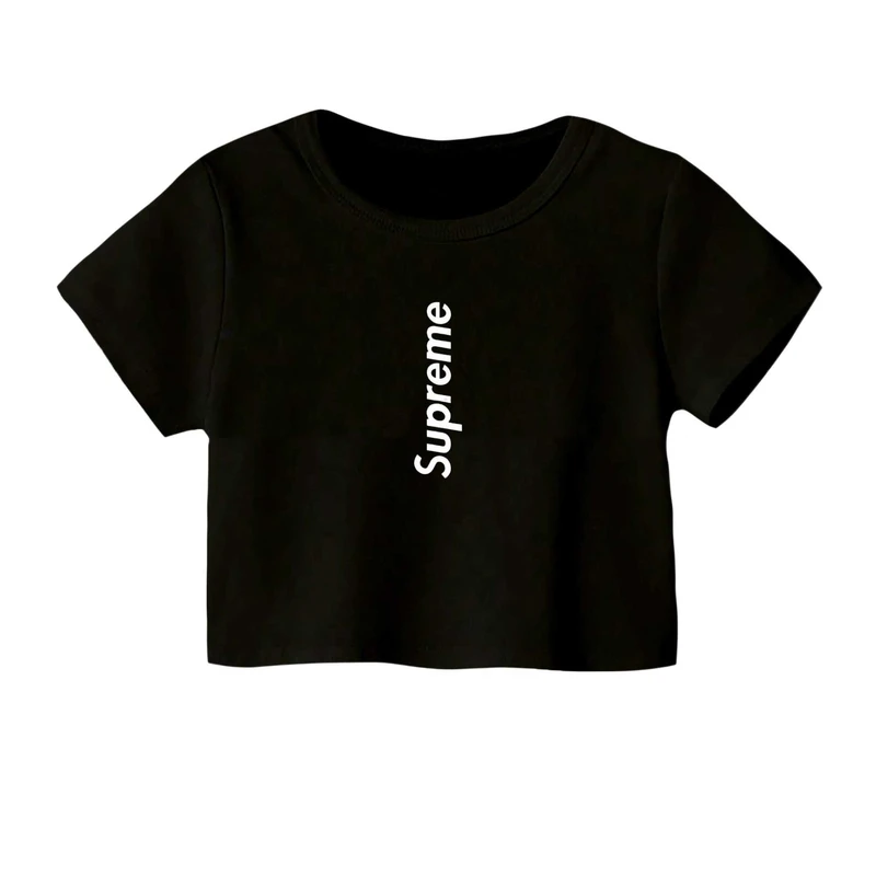 کراپ‌ تی‌شرت آستین کوتاه زنانه مدل اسپرت کد 24