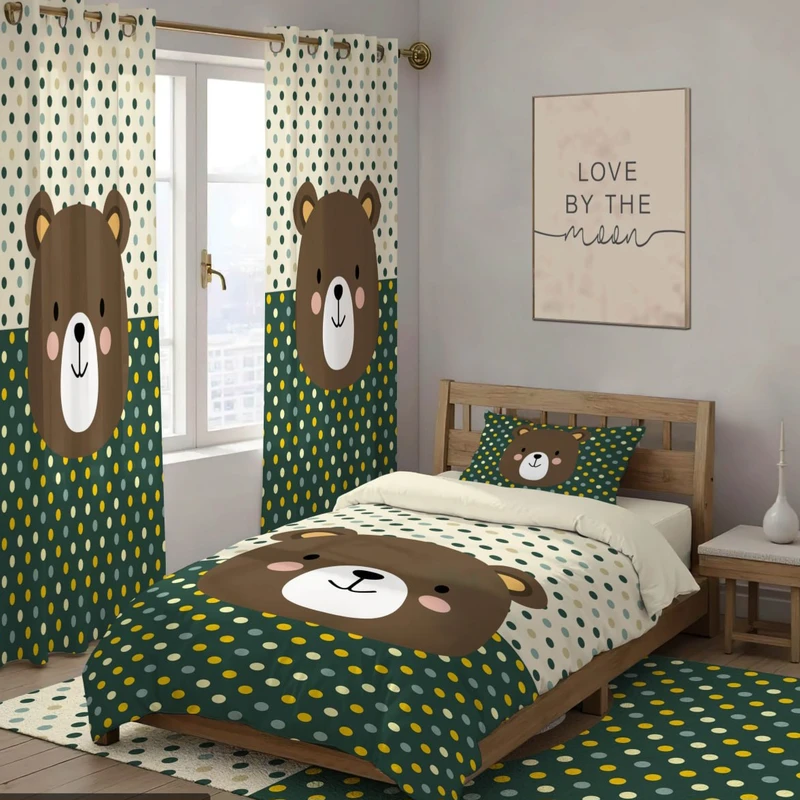 سرویس خواب تک نفره 4 تکه مدل خرسی کد ۱۰۴۴