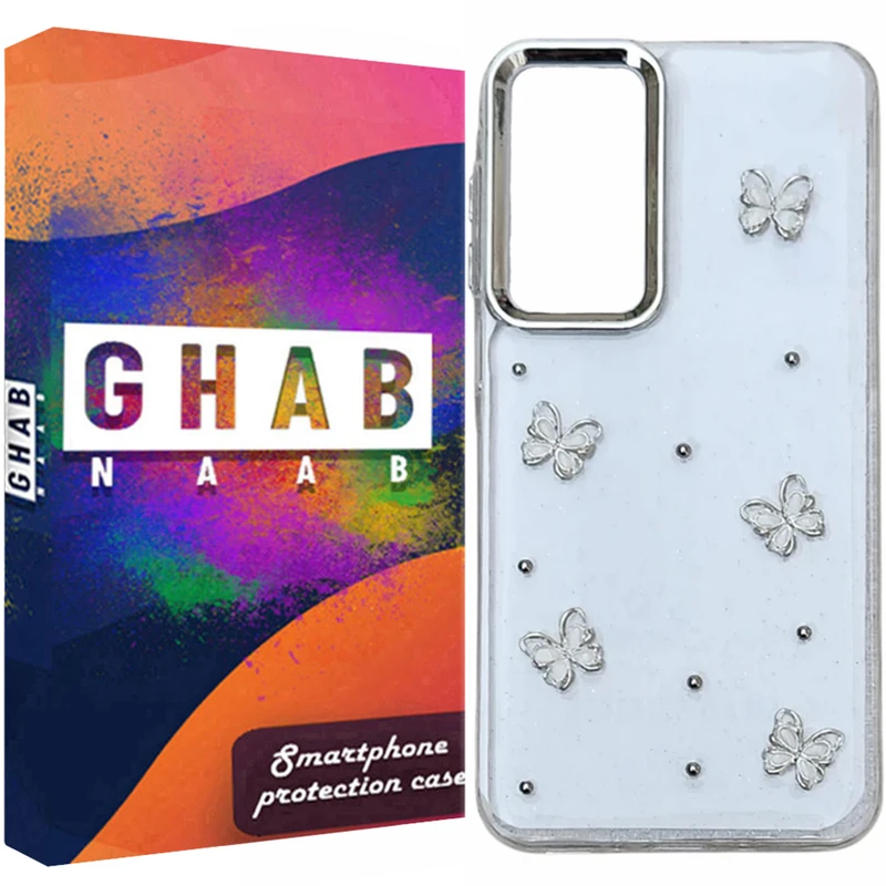 کاور قاب ناب مدل رزین طرح پروانه مناسب برای گوشی موبایل سامسونگ Galaxy A14 / A14 5G