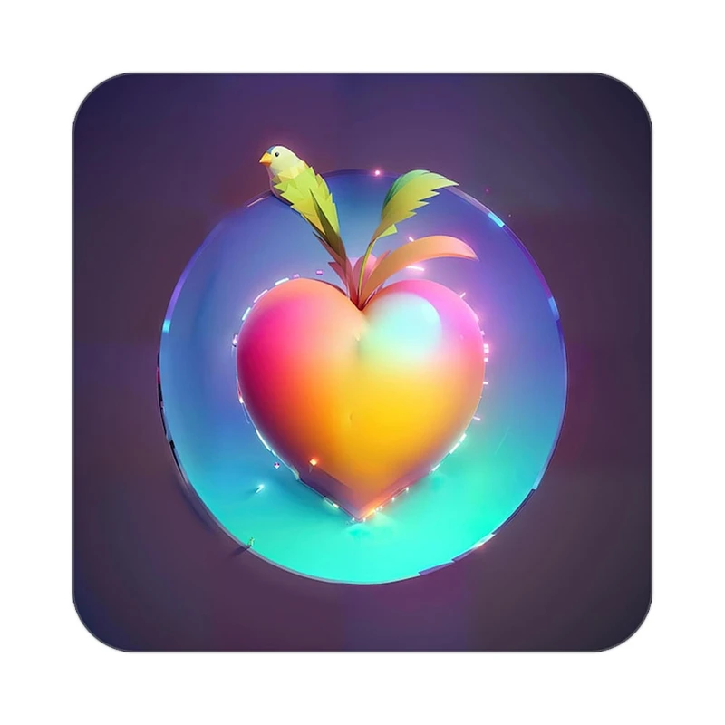 زیر لیوانی کاکتی مدل عاشقانه کد mp11904