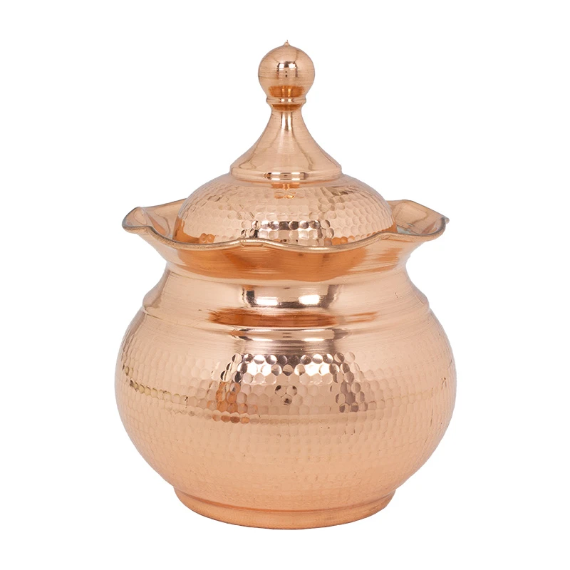 شکلات خوری مسی مدل توپی بدون پایه لب کنگره زنجان کد za80626301