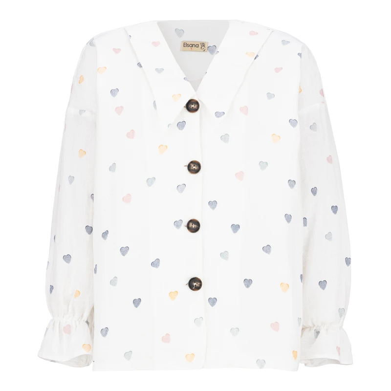 شومیز آستین بلند یقه برگردان زنانه السانا مدل نیکین کد 244830