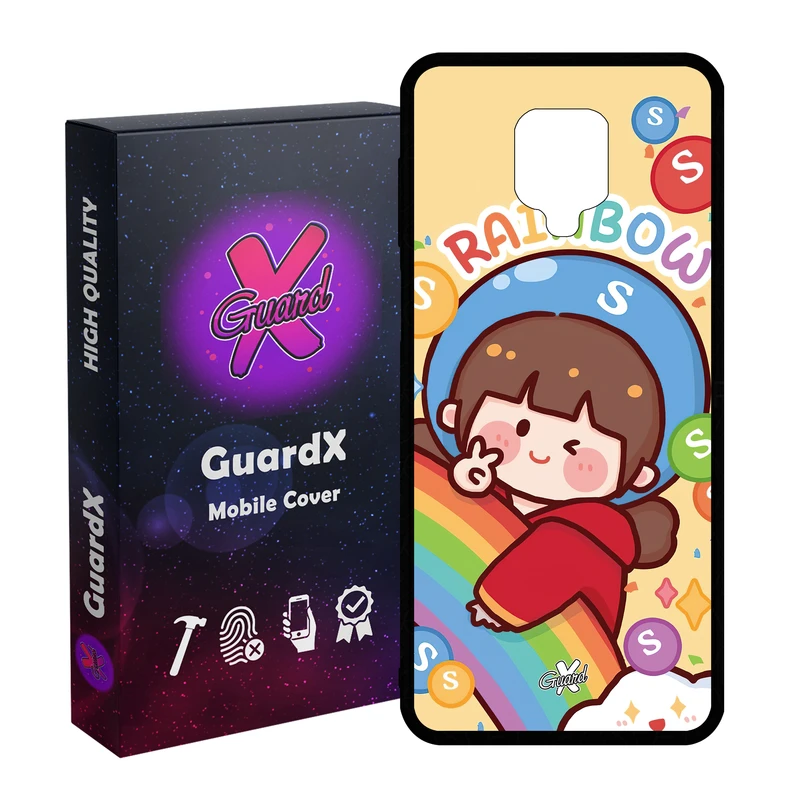 کاور گارد ایکس طرح Girl مدل Glass10520 مناسب برای گوشی موبایل شیائومی Redmi Note9 Pro/Note 9 Pro Max/Redmi Note 9S/MI Poco M2 Pro