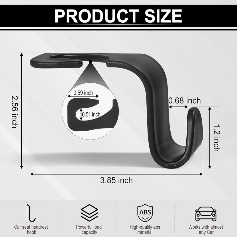 قلاب آویز خودرو مدل S بسته ۲ عددی