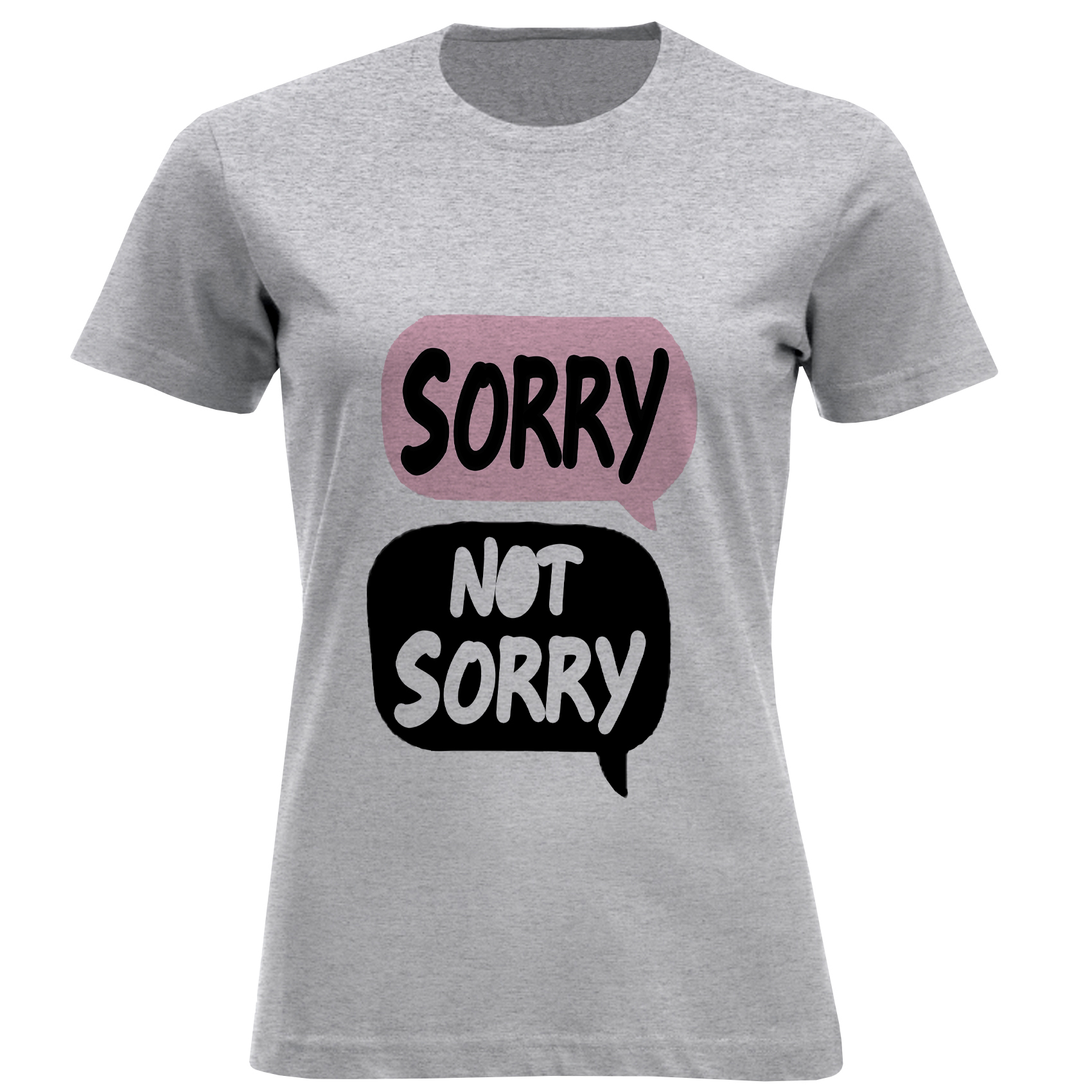 تی شرت آستین کوتاه زنانه مدل D929 SORRY