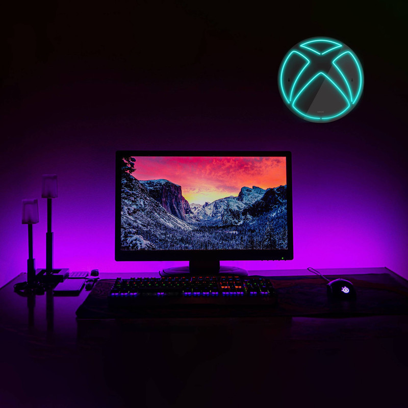 چراغ دیواری نئون دیزاین مدل Xbox-BL_TBL
