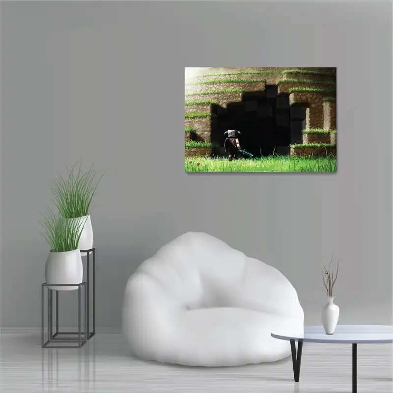 تابلو شاسی طرح Gaming - بازی ماین کرفت MineCraft مدل NV0942