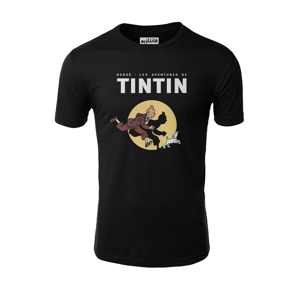 تی شرت آستین کوتاه مردانه فانتازیو مدل 211 طرح تن تن کد TT11 -  - 2