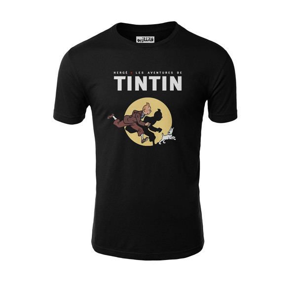 تی شرت آستین کوتاه مردانه فانتازیو مدل 211 طرح تن تن کد TT11