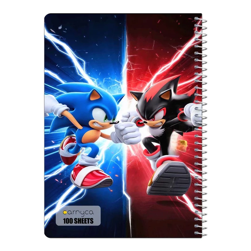دفتر مشق 100 برگ سیمی کارنیکا طرح سونیک Sonic کد 11531