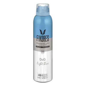 اسپری خوشبو کننده بدن زنانه فیکورس مدل D & G Light Blue حجم 200 میلی لیتر