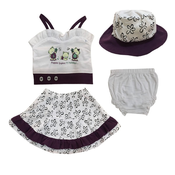 ست 4 تکه لباس نوزادی دخترانه کد 134