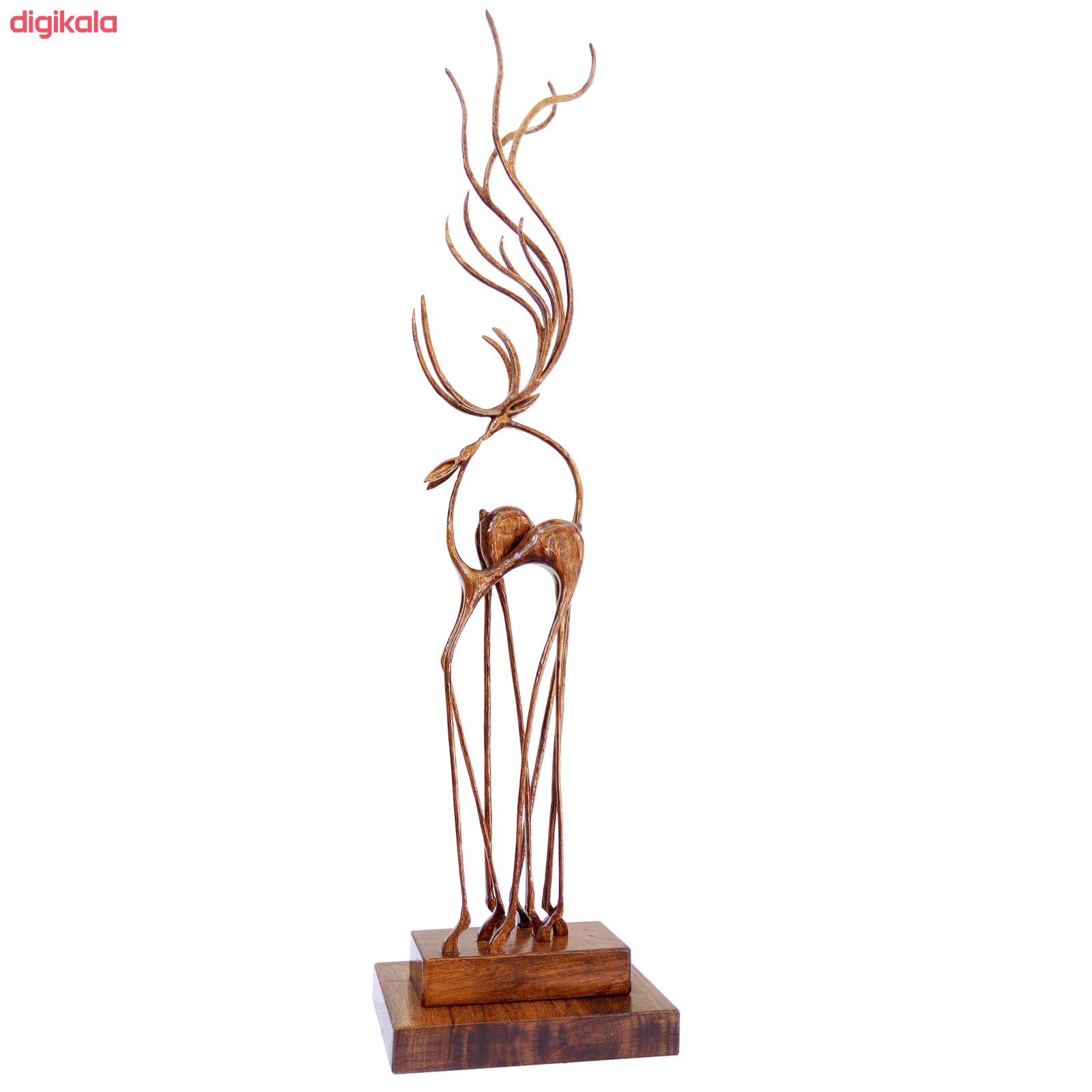 مجسمه چوبی غزال عاشق مدل RS 825 main 1 1