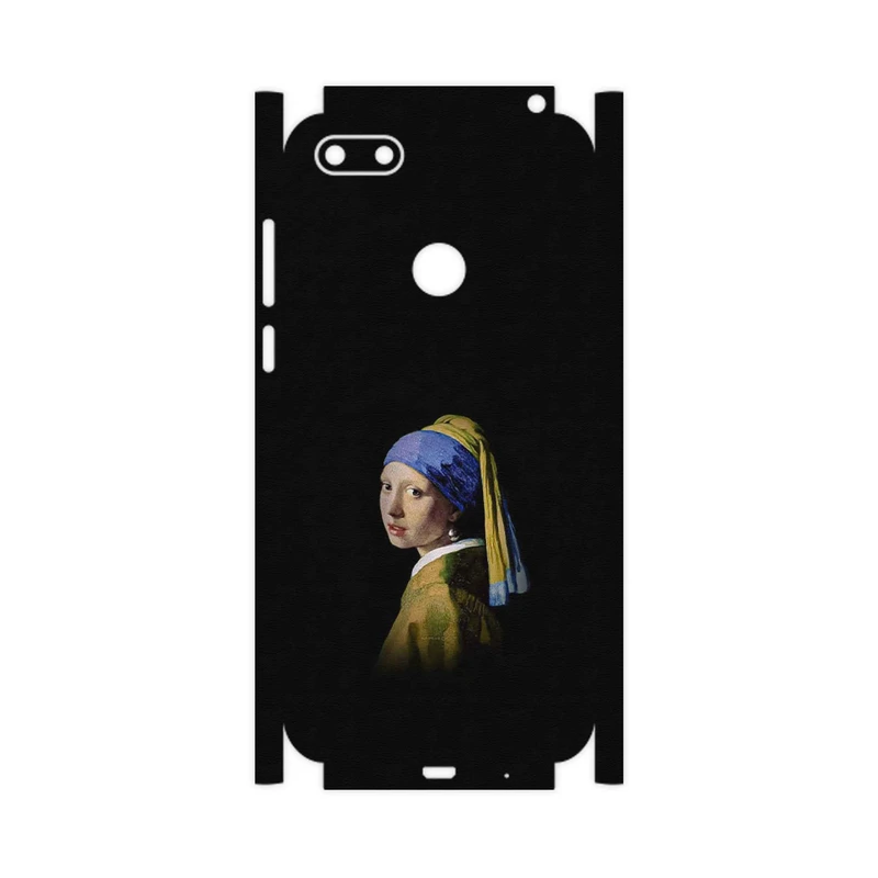 برچسب پوششی ماهوت مدل Girl with a Pearl Earring of Vermeer-FullSkin مناسب برای گوشی موبایل موتورولا Moto E6 Play