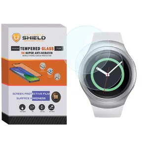 محافظ صفحه نمایش شیشه ای آلتیمیت شیلد مدل SH-UL مناسب برای ساعت هوشمند سامسونگ Galaxy Gear S2 بسته دو عددی