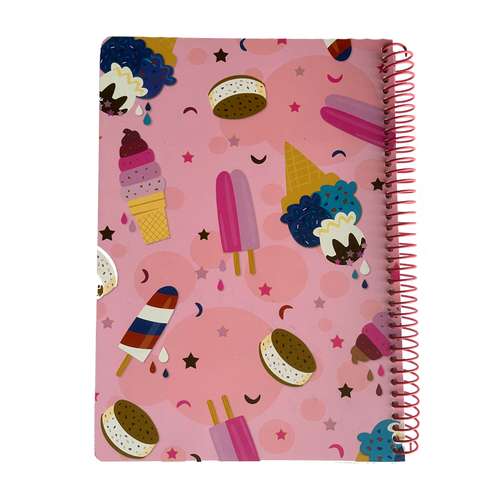 دفتر مشق 60 برگ طرح فانتزی مدل بستنی BR1