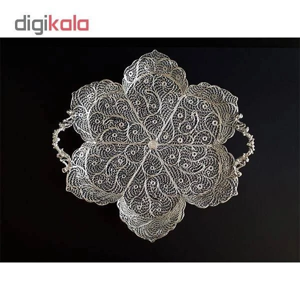 عکس شماره 4 : سینی ملیله کاری مدل گرد کد 6