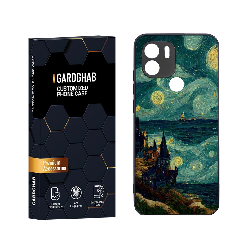 کاور گارد قاب مدل دور ژله ای هنری مناسب برای گوشی موبایل شیائومی Redmi A1 Plus / A2 Plus / Poco C50 / Poco C51