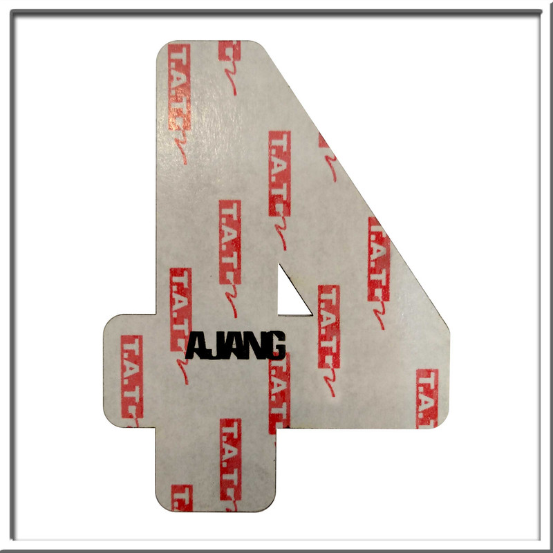 تابلو راهنما آژنگ طرح مستطیل مدل شماره و اعداد کد NO-4