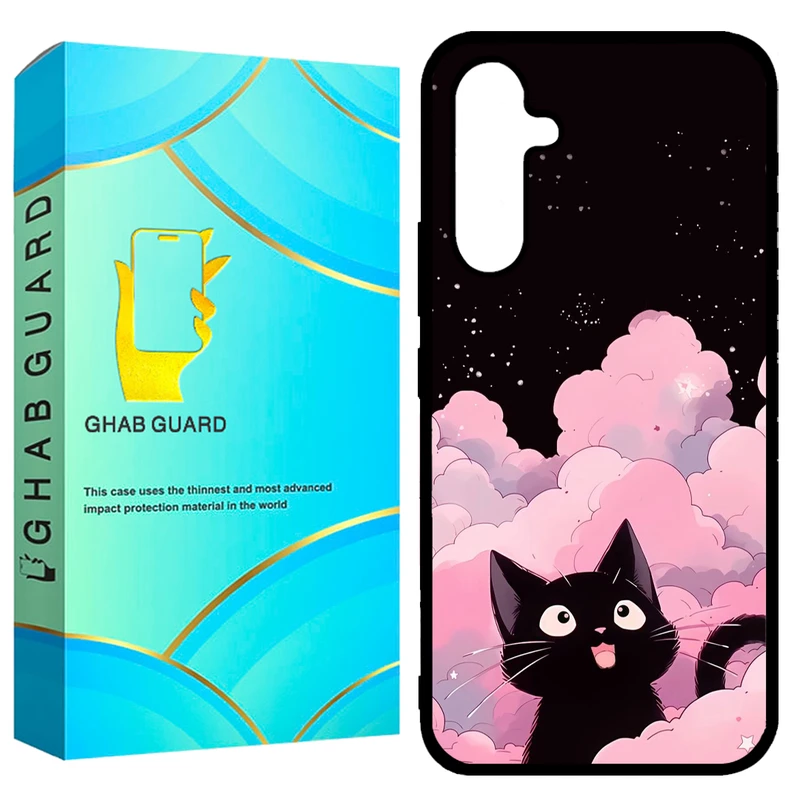 کاور قاب گارد طرح گربه مدل GCHPA54 مناسب برای گوشی موبایل سامسونگ Galaxy A54 5G