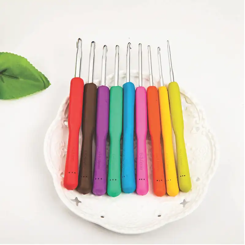 قلاب بافتنی مدل دسته ژله ای کد GL9S مجموعه 9 عددی