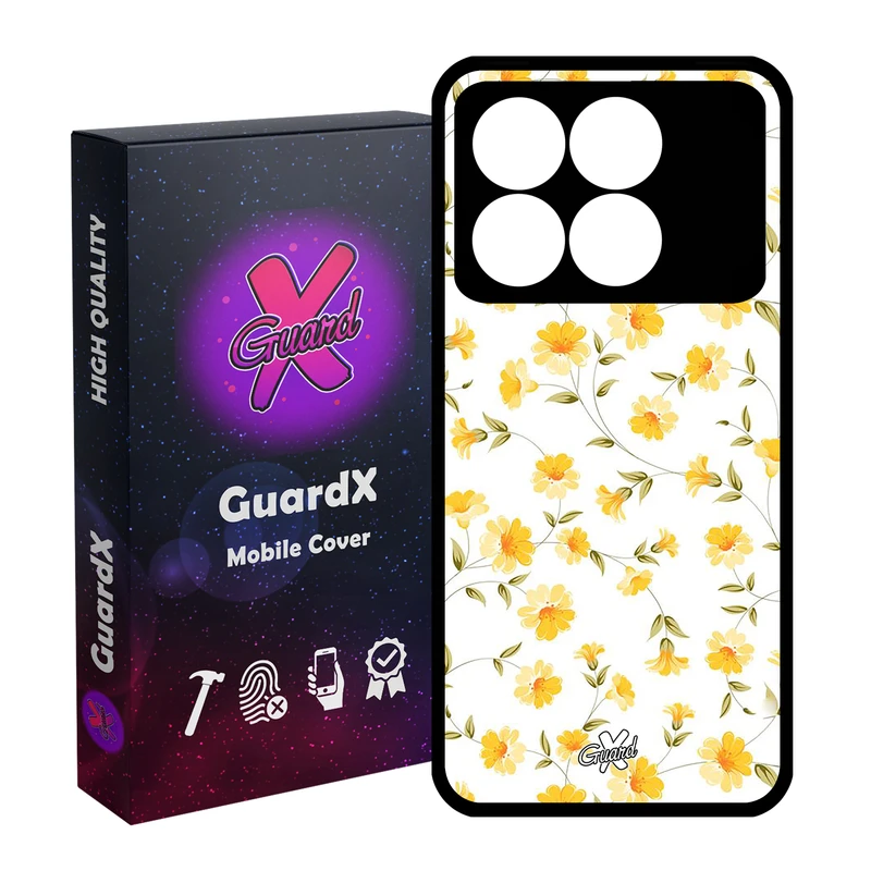 کاور گارد ایکس طرح گل مدل قاب Glass10415 مناسب برای گوشی موبایل شیائومی Poco X6 Pro 5G / Redmi K70E