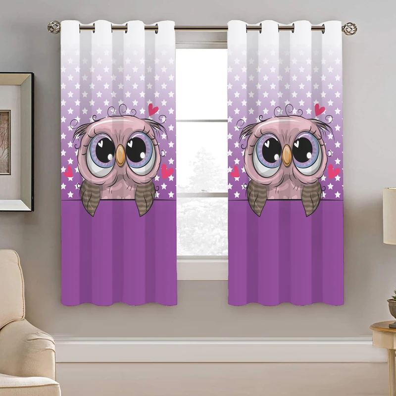 پرده نیروانا طرح جغد کودک مدل هازان کد 8246 سایز 140×200 سانتی متر