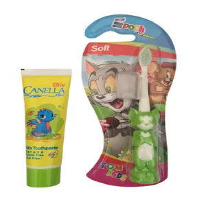 خمیر دندان کنلامکس مدل Banana حجم 60 میلی لیتر به همراه مسواک ایپوچ مدل TOM KIDS 02 با برس نرم