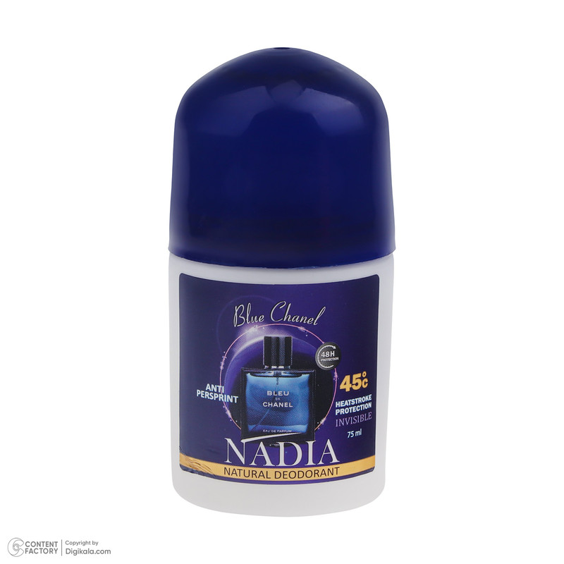 رول ضد تعریق نادیا مدل Blue Channel حجم 75 میلی لیتر