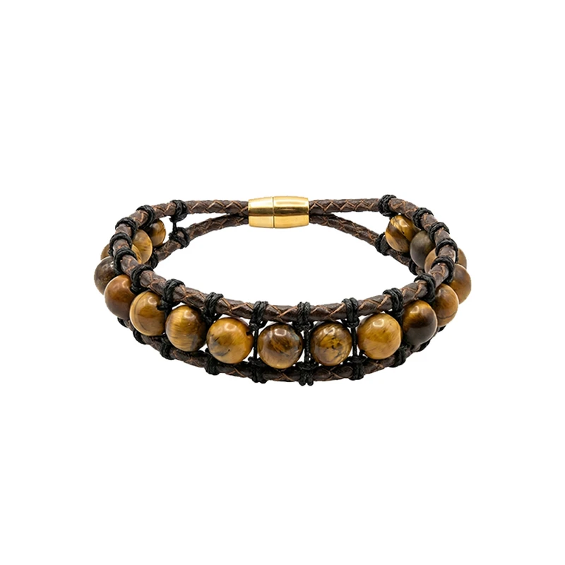 دستبند مردانه الون مدل تایگر چوبی