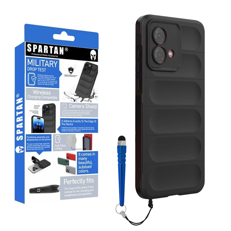 کاور اسپارتان مدل Flex Armor+ Pen مناسب برای گوشی موبایل موتورولا Moto G84 به همراه قلم