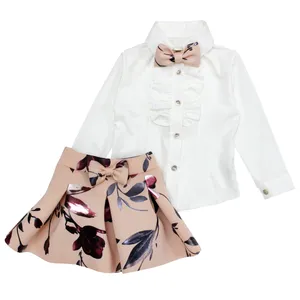 ست شومیز و دامن دخترانه مدل MAJ11 رنگ گلبهی