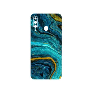 MAHOOT Turquoise marblewith golden streaks Cover Sticker for Samsung Galaxy A60