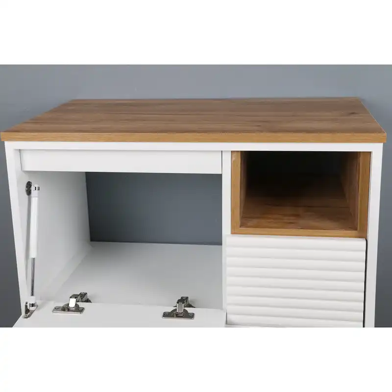 ست کابینت و روشویی دلفین مدل Znd-R23-W به همراه آینه و باکس