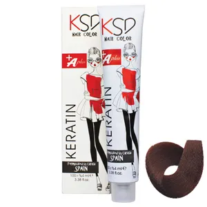 رنگ مو کی اس دی شماره 4.7 حجم 100 میلی لیتر رنگ قهوه ای مسی