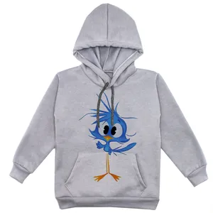 هودی دخترانه مدل جوجه F137 رنگ طوسی