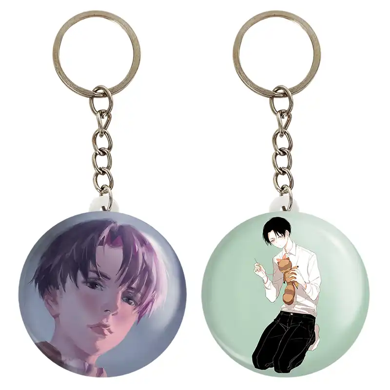 جاکلیدی خندالو مدل لیوای اکرمن انیمه اتک آن تایتان کد 1862318627 مجموعه 2 عددی