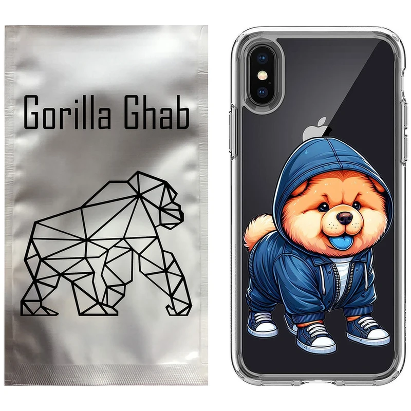 کاور گوریلا قاب مدل CLG کد 65 طرح سگ آبی مناسب برای گوشی موبایل اپل iPhone X / XS
