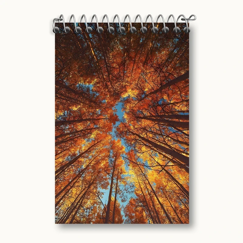 دفتر یادداشت 50 برگ خندالو مدل جنگل پاییزی کد F1317