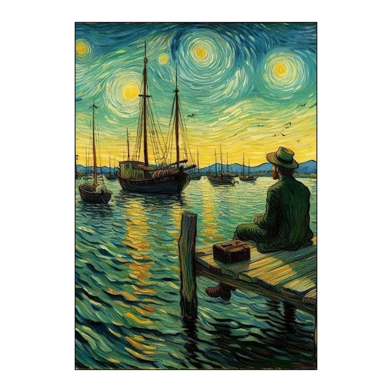 پوستر مدل نقاشی طرح مرد تنها کد BA1420