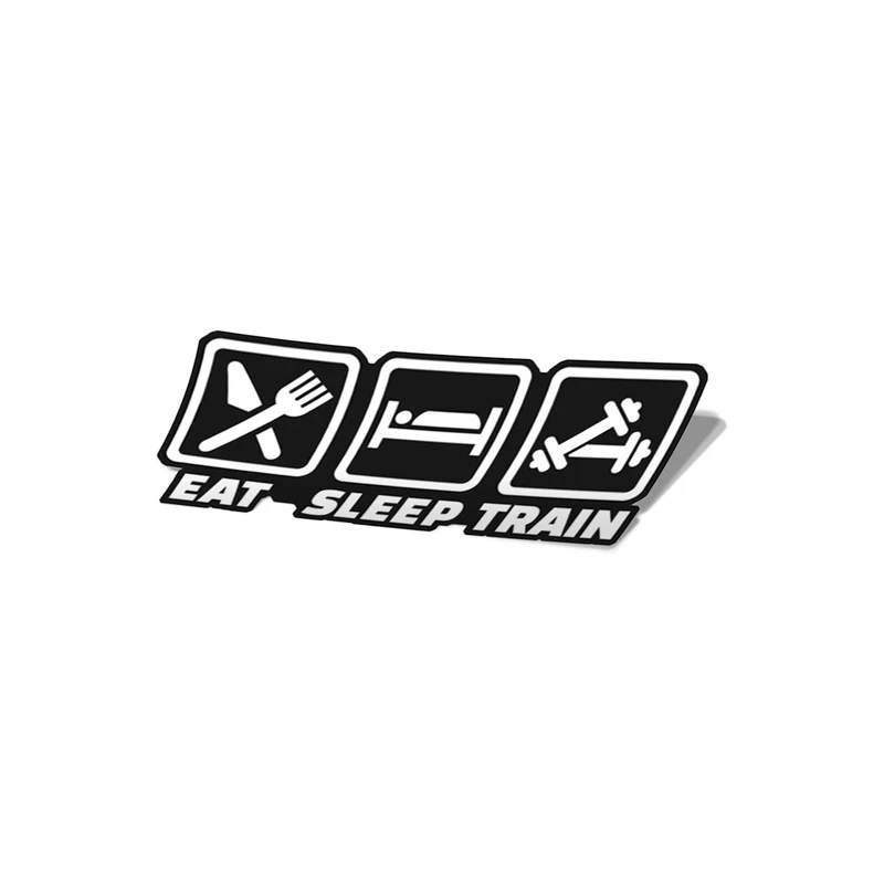 استیکر تزئینی موبایل و تبلت لولو مدل خوردن خوابیدن تمرین کردن EAT SLEEP TRAIN کد 743