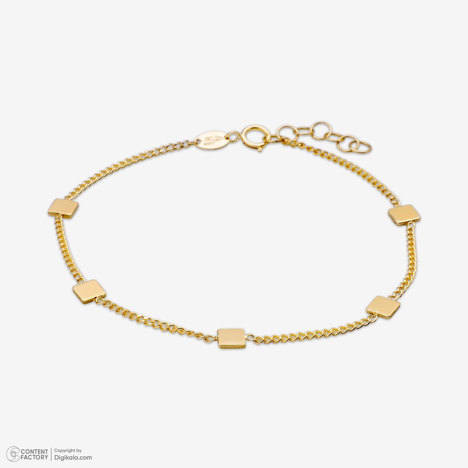 دستبند زنجیری طلا 18 عیار زنانه روبی آرت گالری مدل 330280 -  - 5