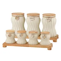 جای ادویه 7 پارچه سوما مدل so-4010 به همراه استند چوبی