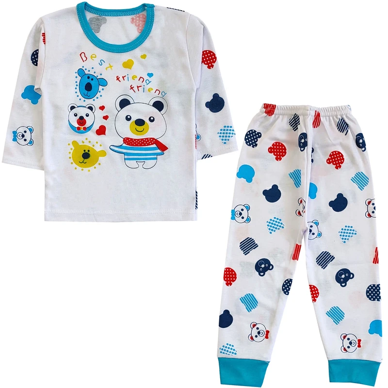 ست تی شرت آستین بلند و شلوار راحتی نوزادی مدل خرس کد 4132