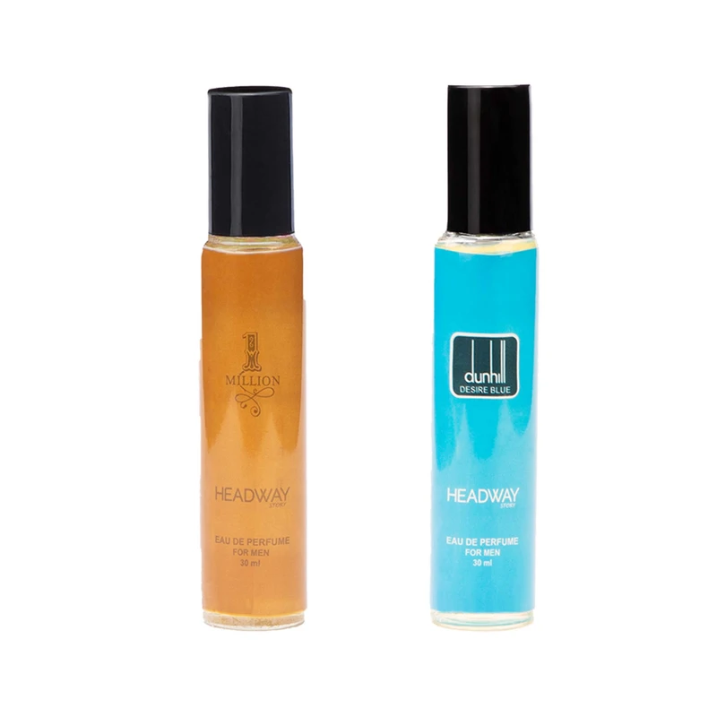 عطر جیبی مردانه هدوی استوری مدل دانهیل دیزایر بلو و پاکو رابان وان میلیون حجم 30 میلی لیتر مجموعه 2 عددی