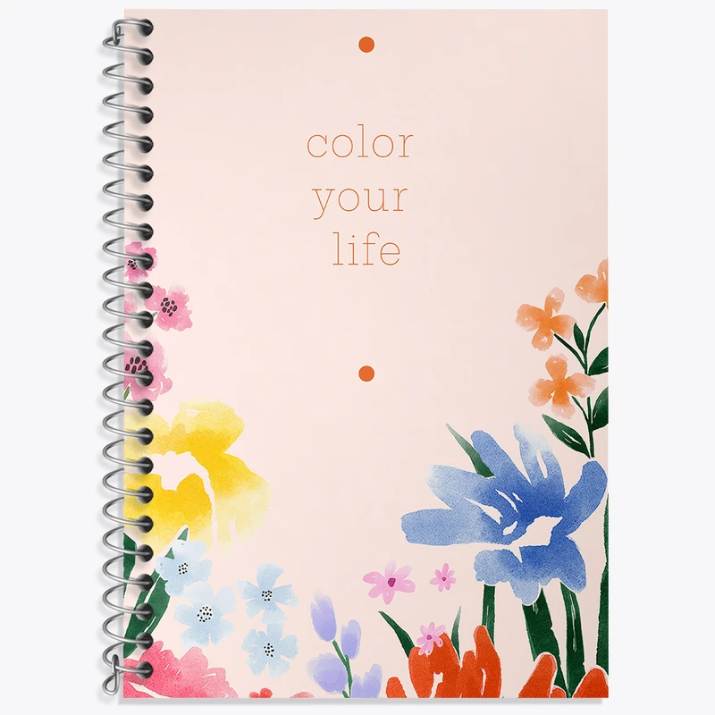 دفتر زبان 50 برگ خندالو مدل سه خط طرح Color Your Life کد N2315
